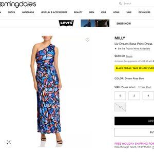 Milly Estelle Liv Dream Rose Print Dress ($710 originally incl. tax)